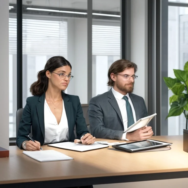 Founder reviewing legal documents with advisor